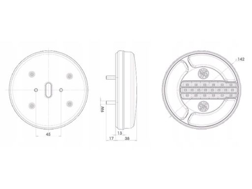 1130 12F Lampa Tylna 1130 12F W154/12 Waś