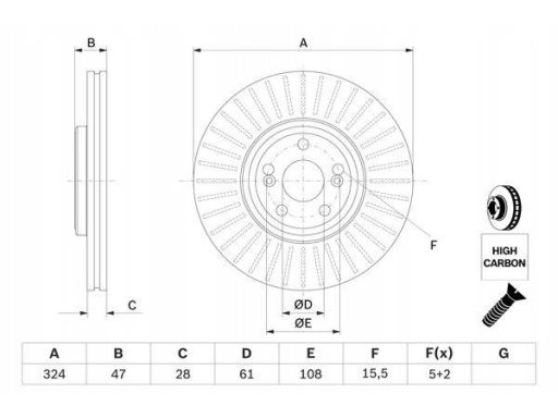 0 986 479 565 Tarcza Hamulcowa Bosch