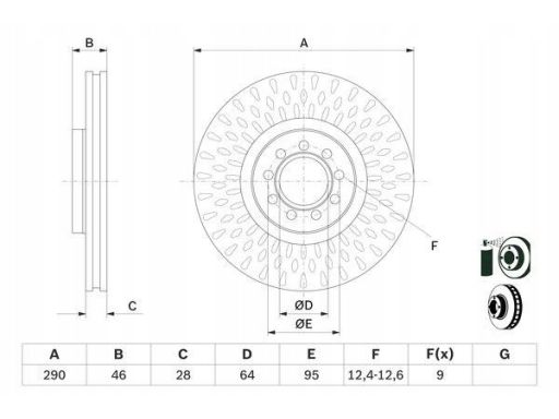 0 986 479 718 Tarcza Hamulcowa Bosch