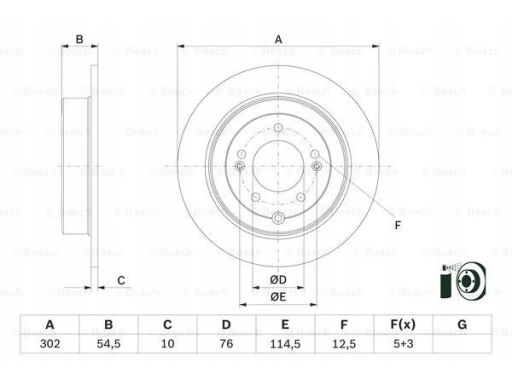 0 986 479 E45 Tarcza Hamulcowa Bosch