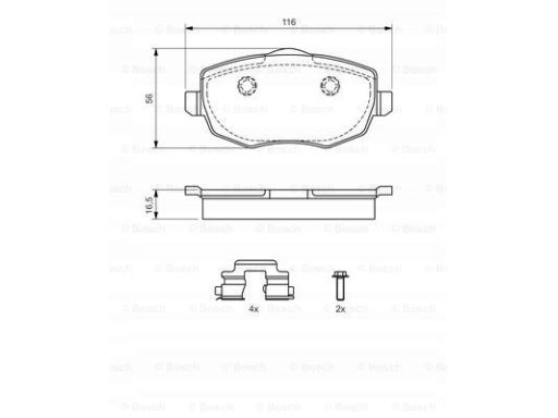0 986 424 792 Klocek Hamulcowy Kpl. 0 986 424 792 Bosch