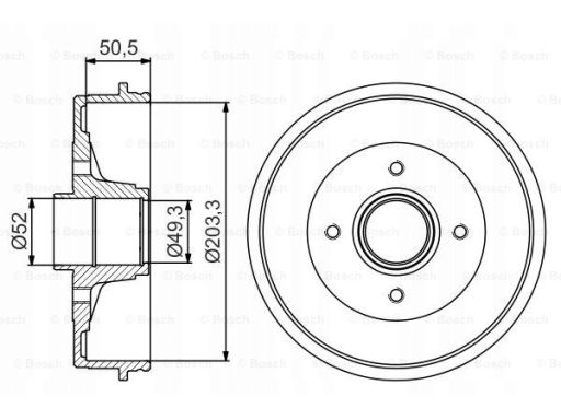 0 986 477 196 Bęben Hamulcowy Bosch