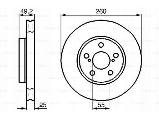0 986 478 451 Tarcza Hamulcowa Bosch