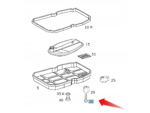 Oryginalna Śruba Miski Skrzyni Automatycznej Mercedes 722.6 A140990460