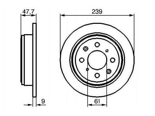 0 986 479 101 Tarcza Hamulcowa Bosch