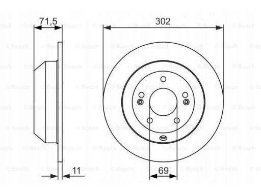 0 986 479 081 Tarcza Hamulcowa Bosch