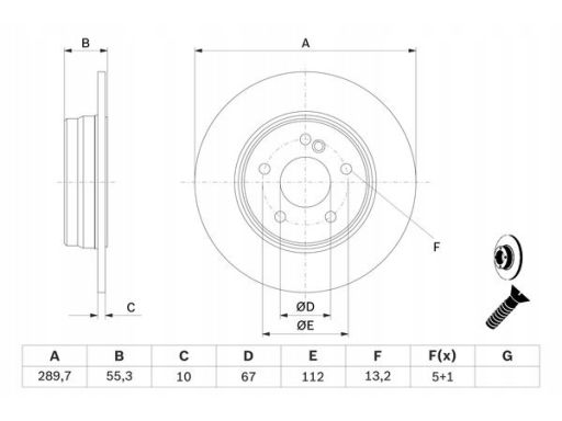 0 986 479 B41 Tarcza Hamulcowa Bosch