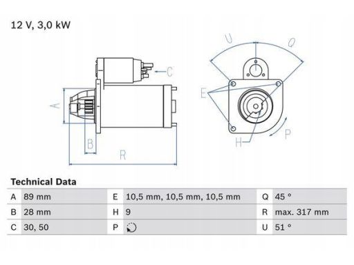 0 986 019 020 Rozrusznik 0 986 019 020 Bosch