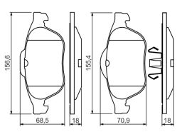 0 986 424 616 Klocek Hamulcowy Kpl. 0 986 424 616 Bosch
