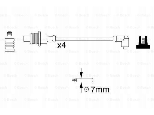 0 986 356 767 Zestaw Przewodów Zapłonowych Bosch