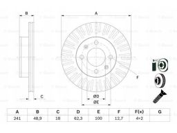 0 986 479 E73 Tarcza Hamulcowa Bosch