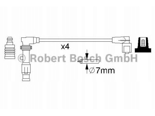 0 986 356 986 Zestaw Przewodów Zapłonowych Bosch