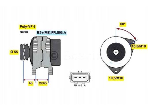 0 986 049 071 Alternator 0 986 049 071 Bosch