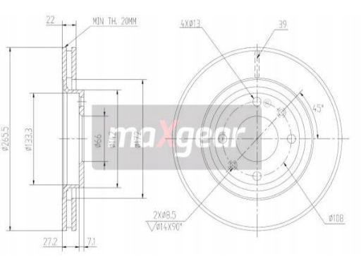 19-0806Sport Tarcza Ham. Citroen P. Berlingo C2/C3/C4 Maxgear