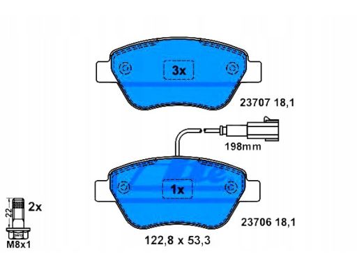 13.0460-3818.2 Klocek Hamulcowy Kpl. Ate
