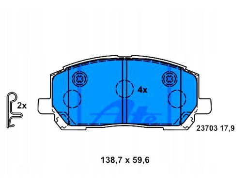 13.0460-5882.2 Klocek Hamulcowy Kpl. Ate