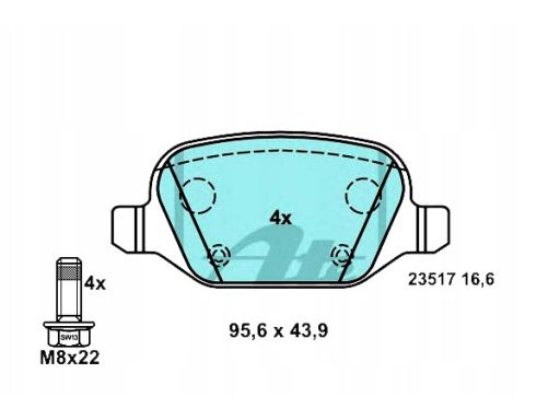 13.0470-2867.2 Klocek Hamulcowy Kpl. Ate