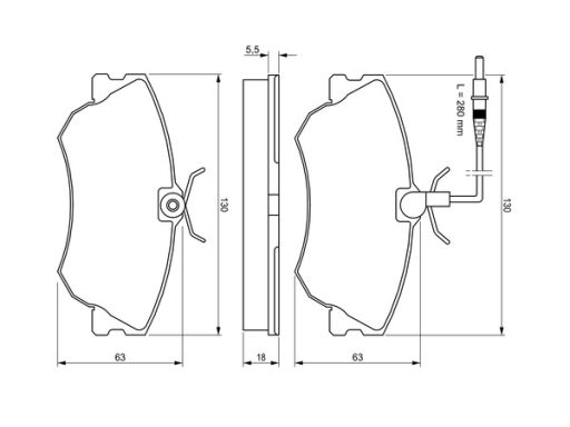 0 986 424 451 Klocek Hamulcowy Kpl. Bosch