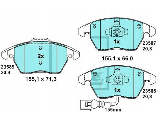 13.0470-7226.2 Klocek Hamulcowy Kpl. Ate