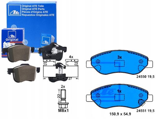 13.0460-3841.2 Klocek Hamulcowy Kpl. Ate
