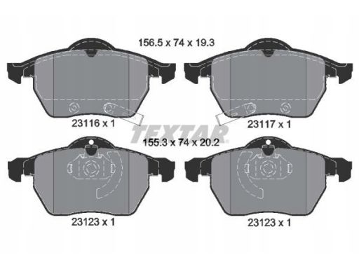 2311701 Klocek Hamulcowy Kpl. Textar