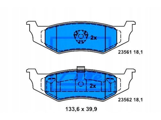 13.0460-8010.2 Klocek Hamulcowy Kpl. Ate