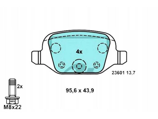 13.0470-2879.2 Klocek Hamulcowy Kpl. Ate