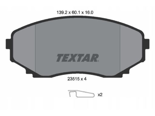 2351501 Klocek Hamulcowy Kpl. Textar