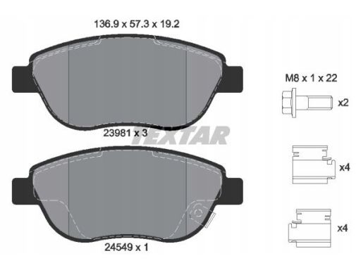 2398101 Klocek Hamulcowy Kpl. Textar