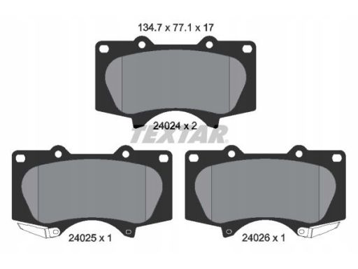 2402403 Klocek Hamulcowy Kpl. Textar