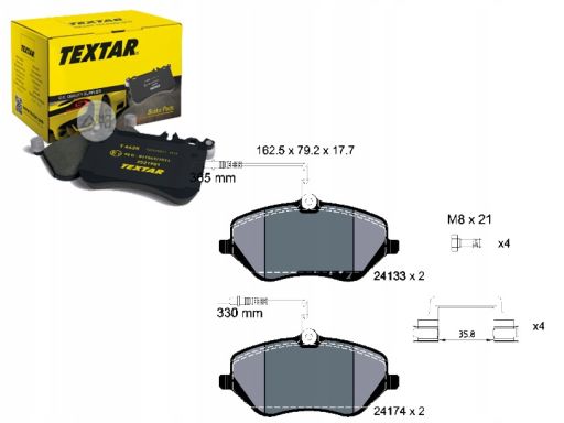 2413301 Klocek Hamulcowy Kpl. Textar