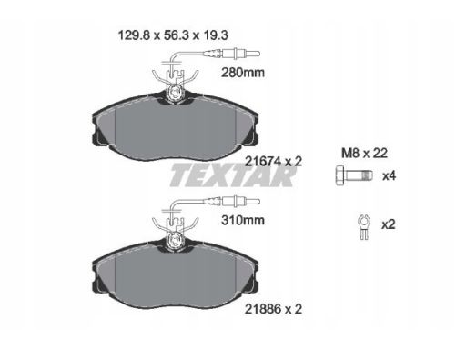 2167403 Klocek Hamulcowy Kpl. Textar