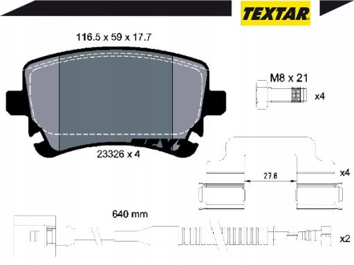 2332603 Klocek Hamulcowy Kpl. Textar