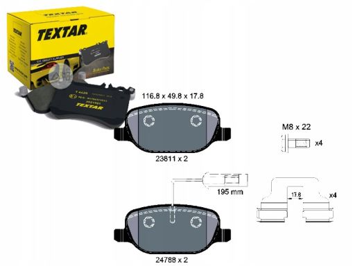 2381101 Klocek Hamulcowy Kpl. Textar