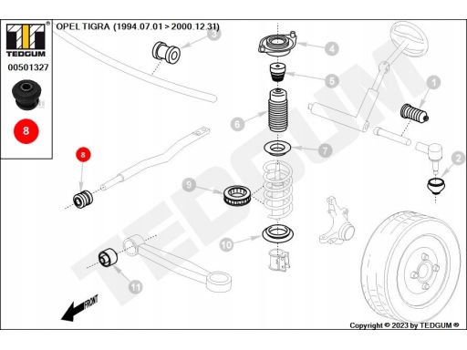 00501327 Silentblock Wahacza Ted-Gum