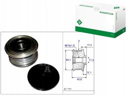 535 0089 10 Sprzęgło Jednokierunkowe Alternatora Ina