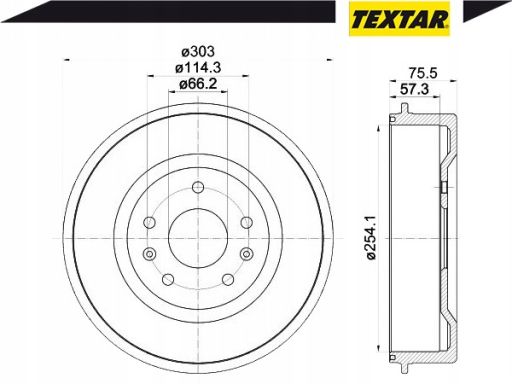 94032800 Bęben Hamulcowy Textar