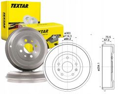 94032800 Bęben Hamulcowy Textar