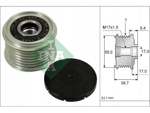 535 0239 10 Sprzęgło Jednokierunkowe Alternatora Ina