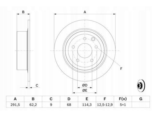 0 986 479 C60 Tarcza Hamulcowa Bosch