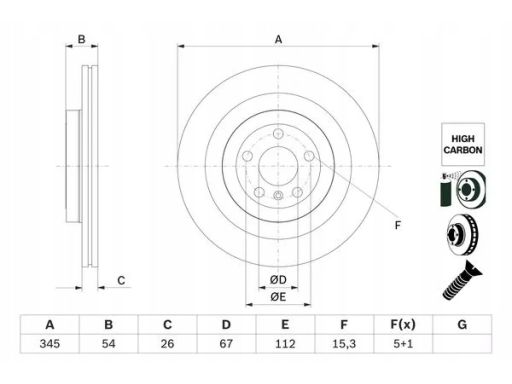 0 986 479 F69 Tarcza Hamulcowa Bosch
