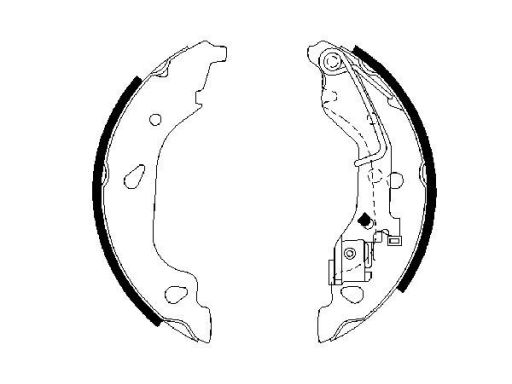 0 986 487 596 Szczęki Hamulcowe Kpl. Bosch