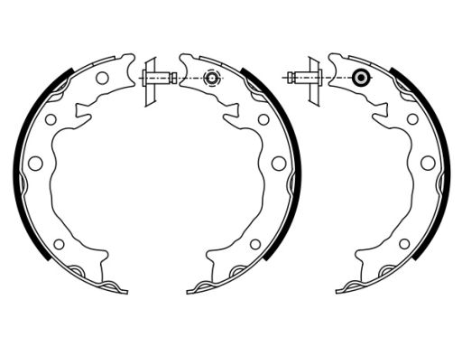 0 986 487 933 Szczęki Hamulca Postojowego Kpl. Bosch