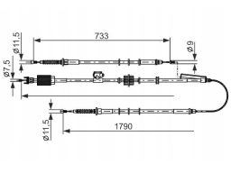 1 987 482 803 Linka Hamulca Postojowego Bosch