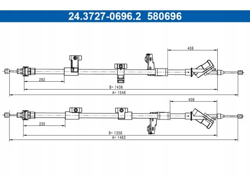 24.3727-0696.2 Linka Hamulca Postojowego Ate