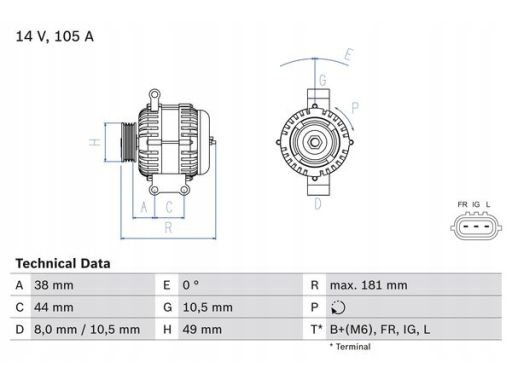 0 986 084 240 Alternator Bosch