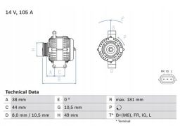 0 986 084 240 Alternator Bosch