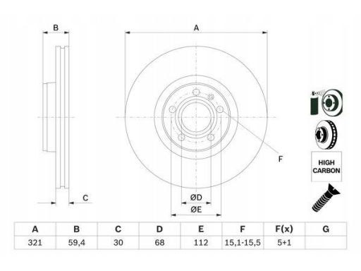 0 986 479 300 Tarcza Hamulcowa Bosch