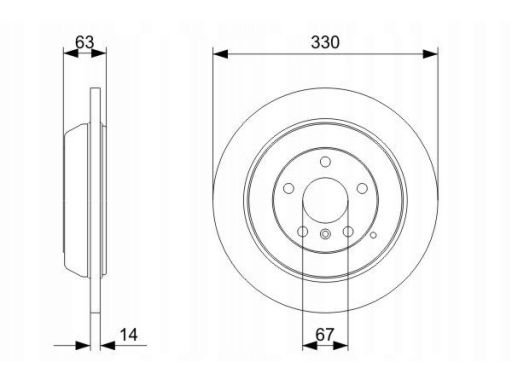 0 986 479 330 Tarcza Hamulcowa Bosch