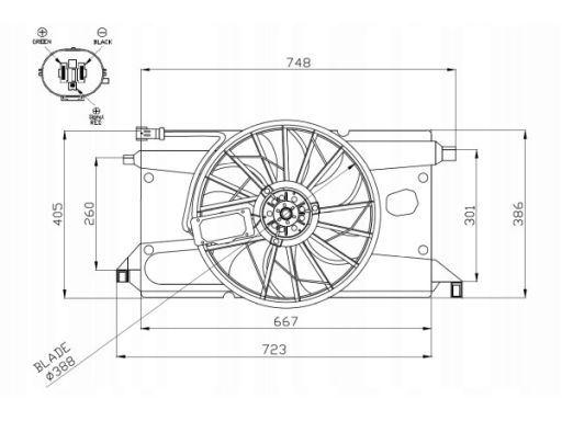 47961 Wentylator Chłodnicy Silnika Nrf